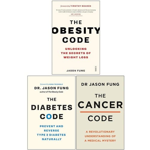 Jason Fung The Wellness Code Series 3 Books Collection Set (The Obesity Code, The Diabetes Code, The Cancer Code)