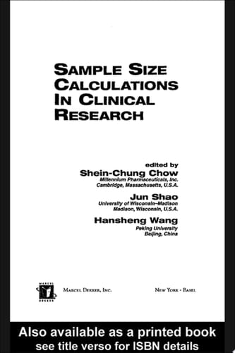 Sample Size Calculations in Clinical Research