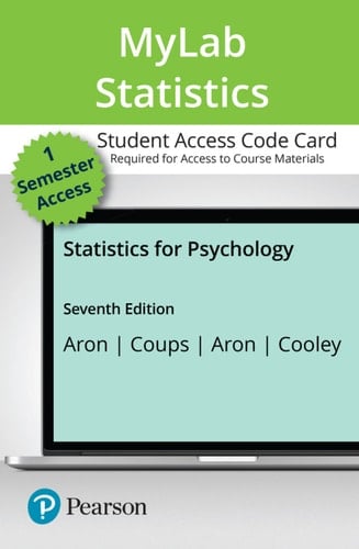 Statistics for Psychology -- MyLab Statistics with Pearson eText
