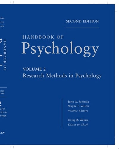 Handbook of Psychology, Research Methods in Psychology