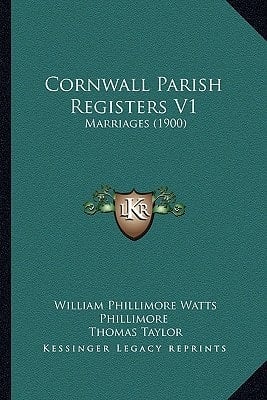 Cornwall Parish Registers V1: Marriages (1900)