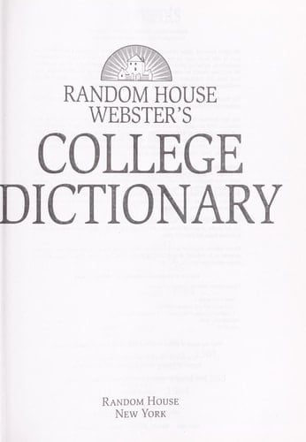 Random House Webster's College Dictionary