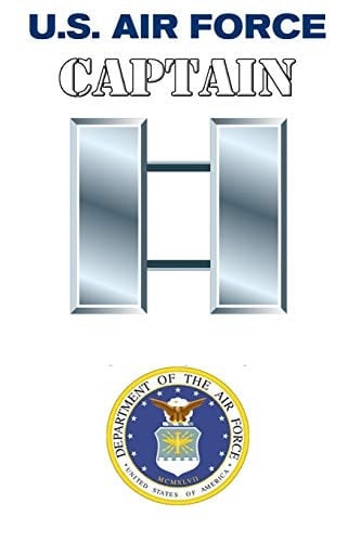 U. S. Air Force Captain Officer Rank Insignia - Composition Notebook Journal Diary, College Ruled, 150 Pages