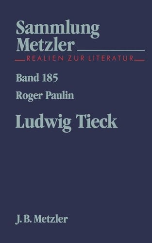 Ludwig Tieck (Sammlung Metzler) (German Edition)