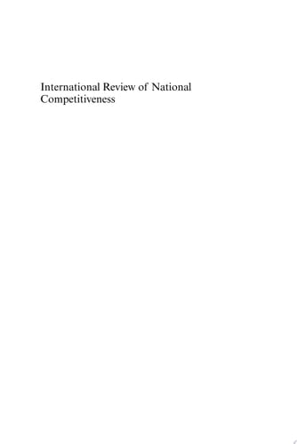 International Review of National Competitiveness A Detailed Analysis of Sources and Rankings