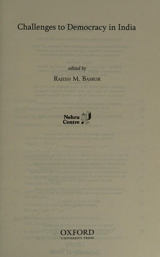 Challenges to Democracy in India