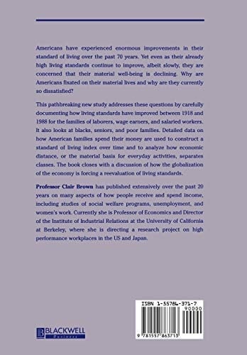 American Standards of Living 1918-1988