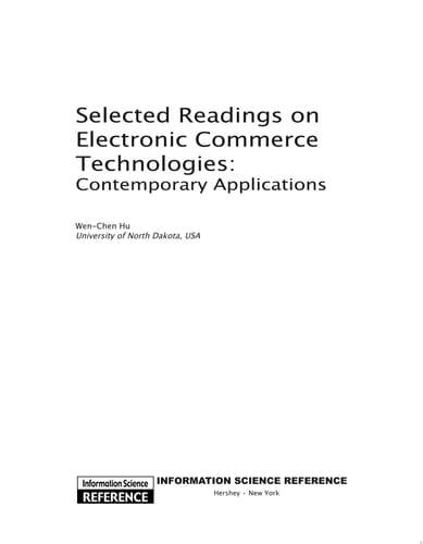 Selected Readings on Electronic Commerce Technologies