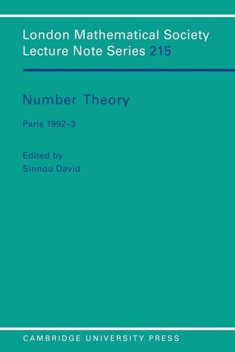 Number Theory Paris 1992-3