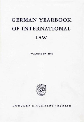German Yearbook of International Law / Jahrbuch Für Internationales Recht