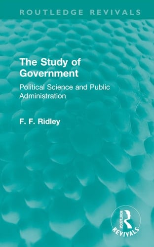 The Study of Government Political Science and Public Administration