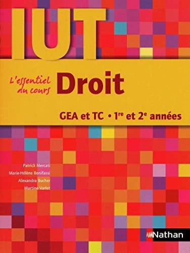 Droit GEA et TC, 1re et 2e années