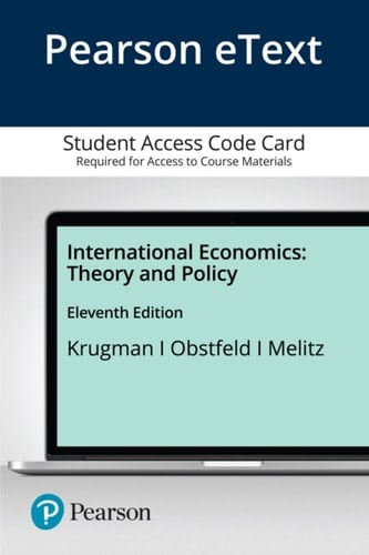 Pearson Etext International Economics Theory and Policy -- Access Card