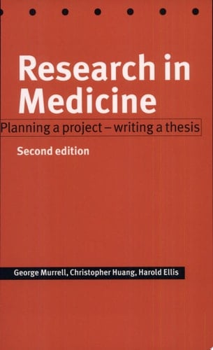 Research in Medicine Planning a Project - Writing a Thesis