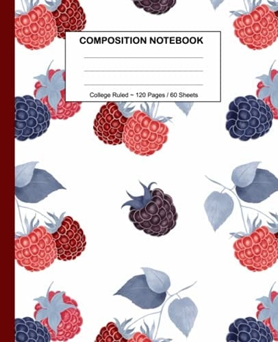 Berries Lined Composition Notebook 7. 5 X 9. 25 , 120 Pages, College Ruled