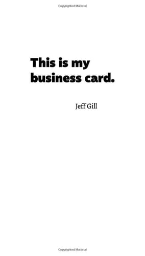 This is my business card