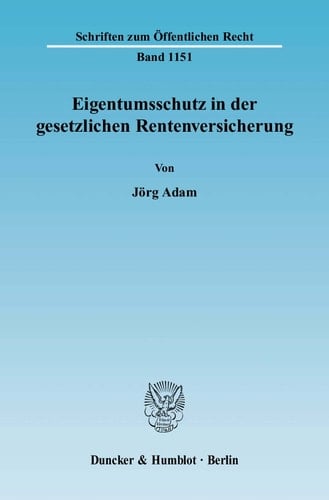Eigentumsschutz in der Gesetzlichen Rentenversicherung
