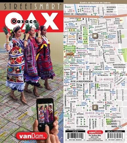 StreetSmart® Oaxaca Map by VanDam -- Laminated State, Region and City Map to Oaxaca, Mexico with all attractions, sights, museums, mezcalerias, hotels, ... 2023 Edition (English and Spanish Edition)