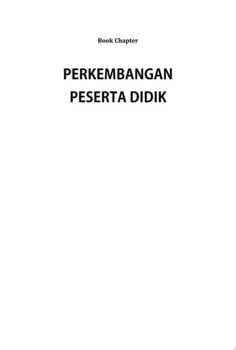 Perkembangan Peserta Didik