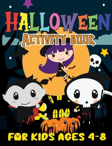 Halloween Activity Book For Kids 2023: Word Searches, Coloring, Shape Matching, Letter Tracing and More...