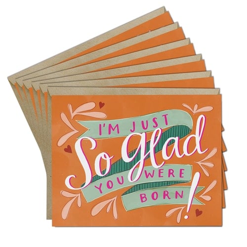 6-Pack Em & Friends So Glad Birthday Cards