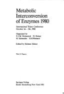 Metabolic Interconversion of Enzymes, 1980: International Titisee Conference, October 1St-5Th, 1980 (Proceedings in Life Sciences)
