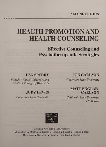 Health Promotion and Health Counseling: Effective Counseling and Psychotherapeutic Strategies (2nd Edition)