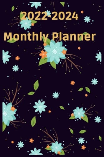 Flower Notebook, Monthly Planner 36 Months Calendar, 3 Year Monthly Appointment Notebook, Notebook Monthly, with Holidays