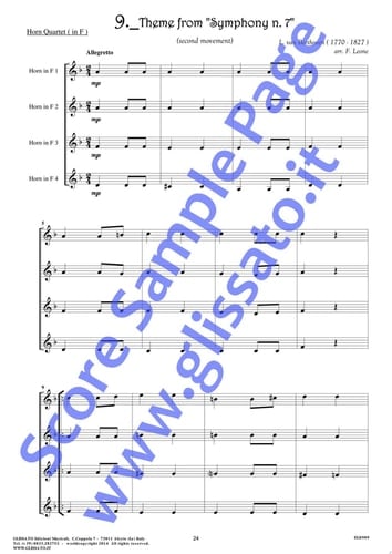 French Horn 3 part of "10 Romantic Pieces" for Horn Quartet easy for beginners/intermediate