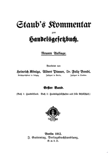 Buch 1: Handelsstand, Buch 2: Handelsgesellschaften und stille Gesellschaften