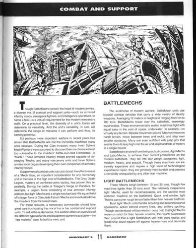 Mercenary's Handbook 3055