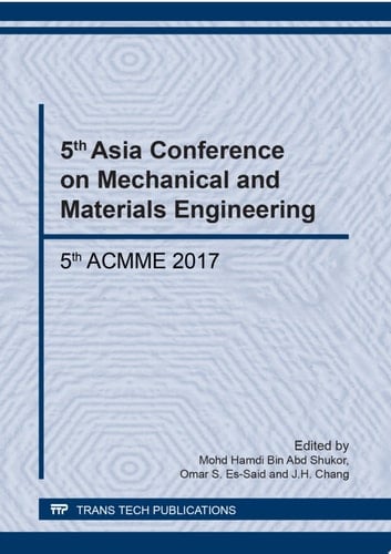 5th Asia Conference on Mechanical and Materials Engineering