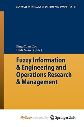 Fuzzy Information & Engineering and Operations Research & Management