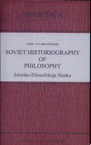 Soviet Historiography of Philosophy Istoriko-Filosofskaja Nauka