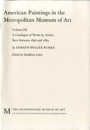 American Paintings in the Metropolitan Museum of Art