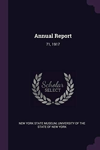 Annual Report 71, 1917