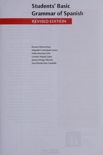 Students' Basic Grammar of Spanish