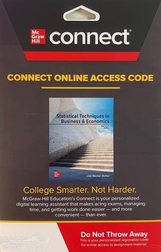 Connect Access Card for Statistical Techniques in Business and Economics 18th Edition