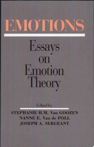 Emotions Essays on Emotion Theory