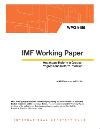 Health Care Reform in Greece: Progress and Reform Priorities