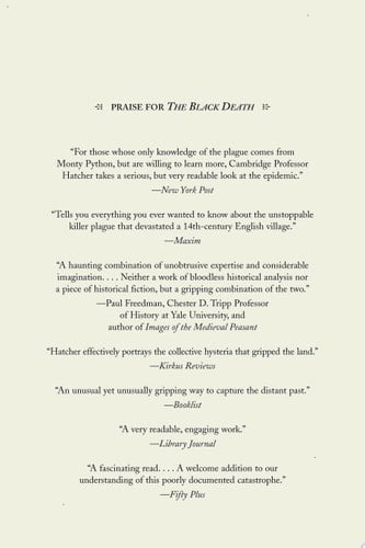 The Black Death A Personal History