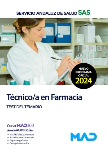 Técnico/a en Farmacia Servicio Andaluz de Salud (SAS).. Test del temario
