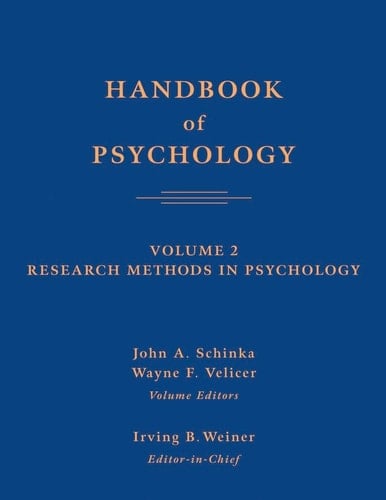 Handbook of Psychology, Research Methods in Psychology