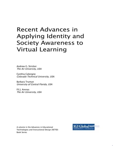 Recent Advances in Applying Identity and Society Awareness to Virtual Learning