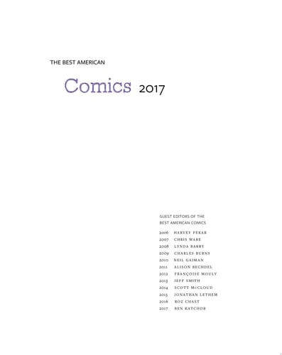 The Best American Comics 2017