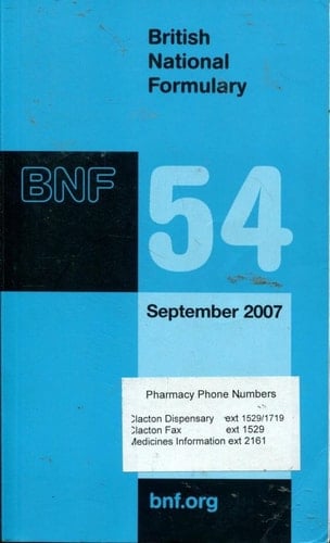 British National Formulary (BNF) 54 September 2007