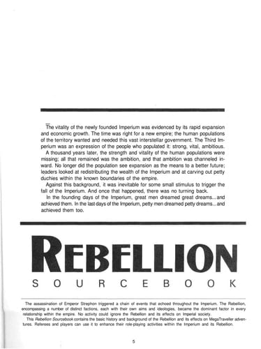 The Rebellion Sourcebook