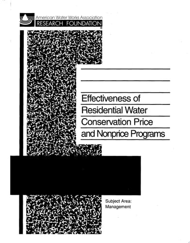 Effectiveness of Residential Water Conservation Price and Nonprice Programs