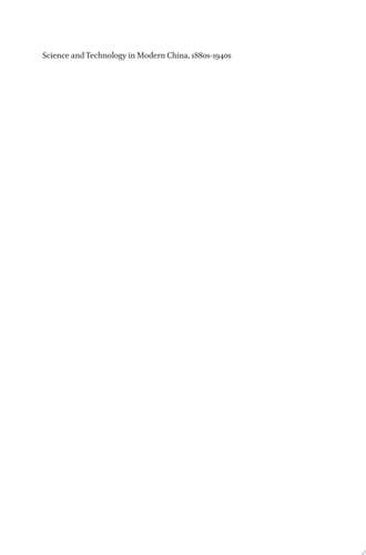 Science and Technology in Modern China, 1880s-1940s