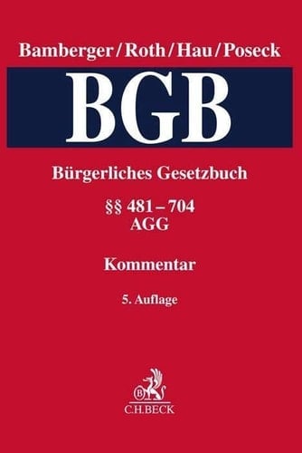 Bürgerliches Gesetzbuch: Paragrafen 481-704, AGG